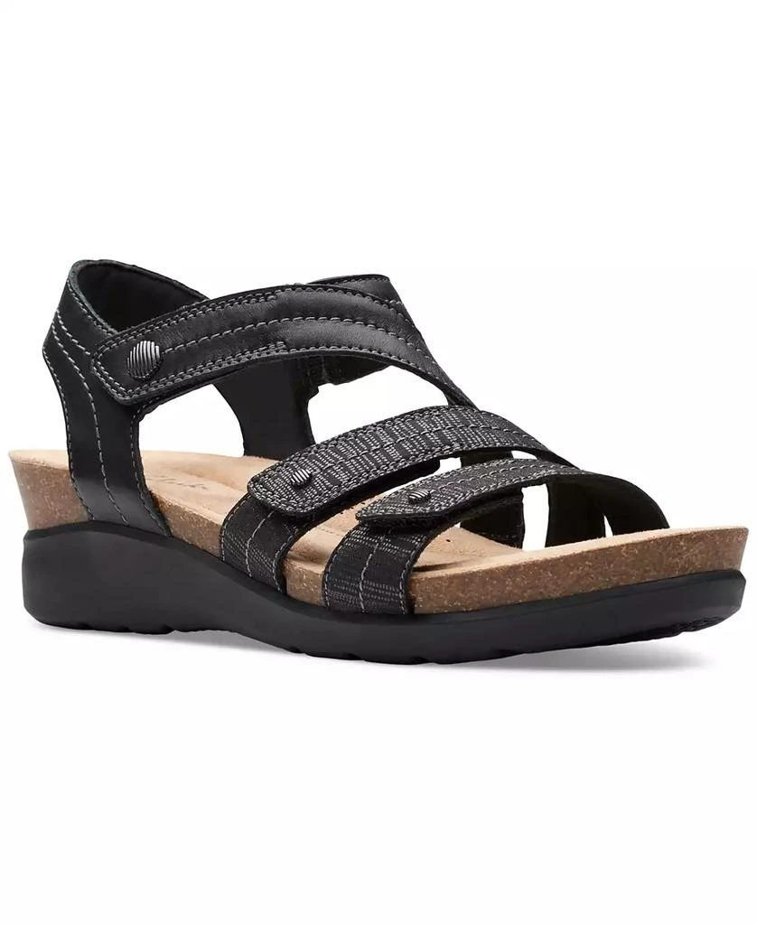 Clarks Women's Calenne Clara Strappy Wedge Sandals 1