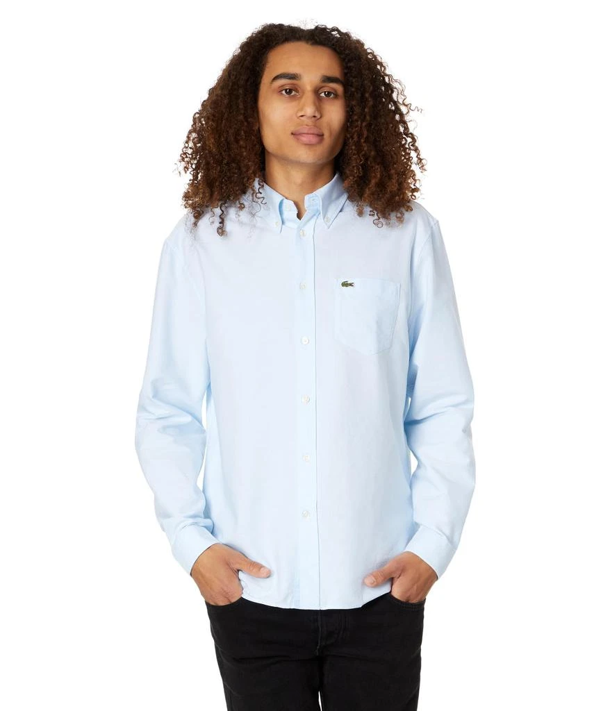 Lacoste Long Sleeve Regular Fit Oxford Button-Down Shirt 1