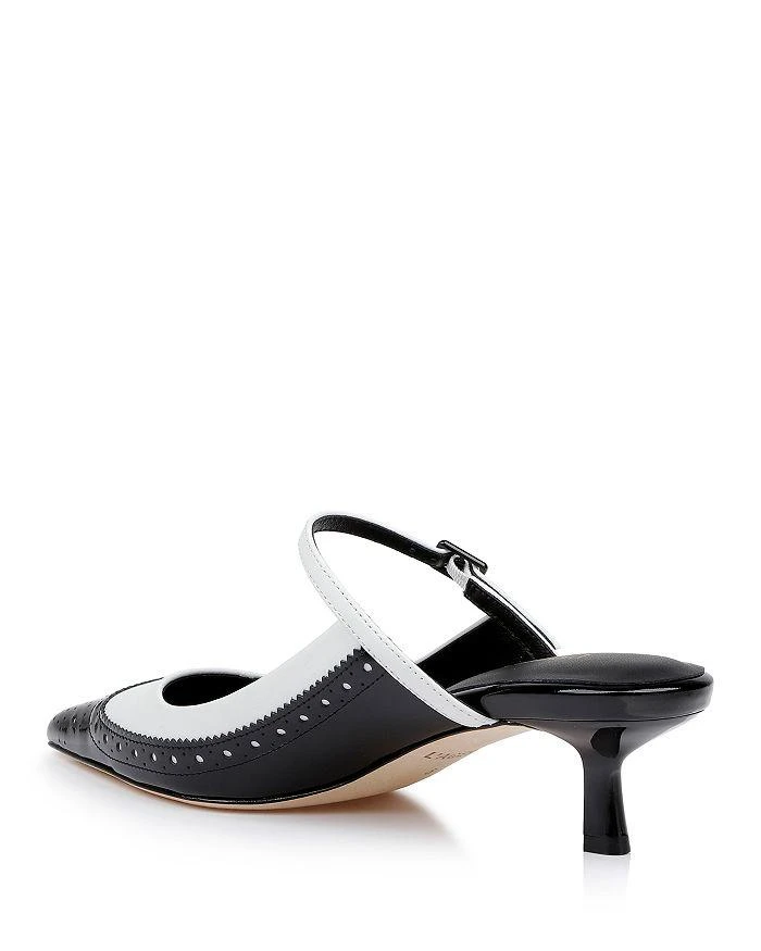 L'Agence Women's Elle Pointed Brogue Pumps 5