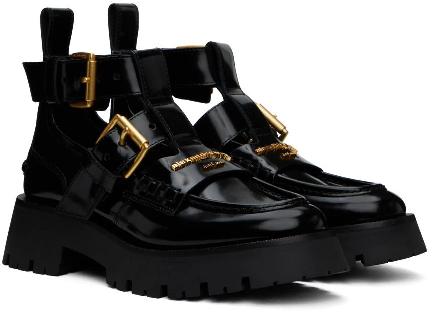 Shop Black Carter Box Calf Ankle Strap Boots on Sale at