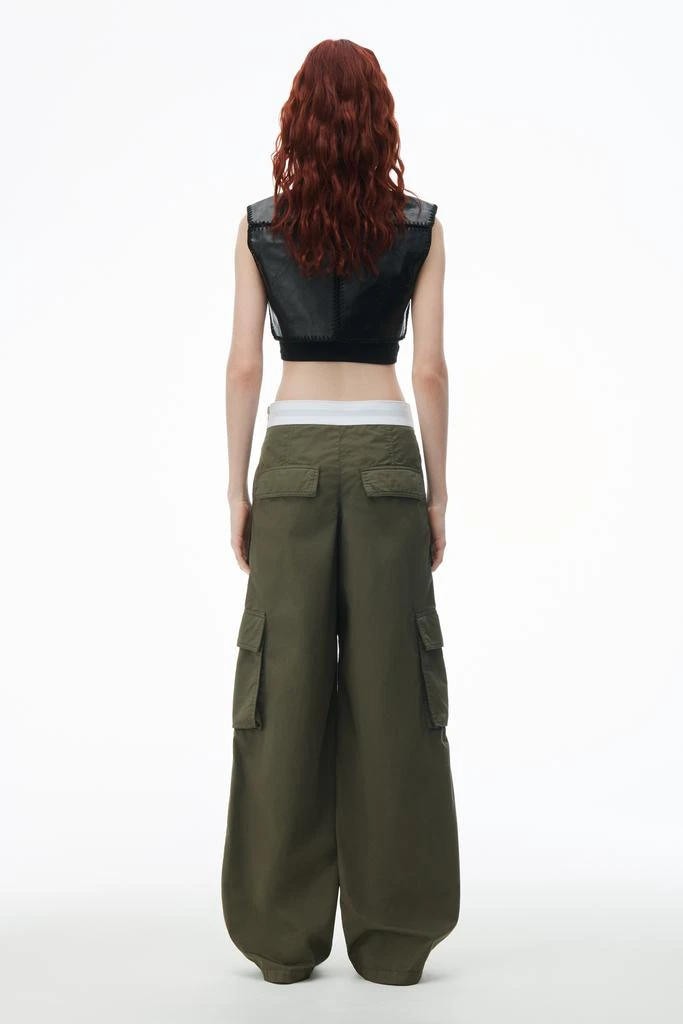 Alexander Wang mid-rise cargo rave pants in cotton twill 4