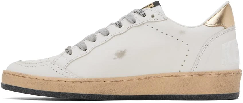 Golden Goose White & Gold Ball Star Sneakers 3