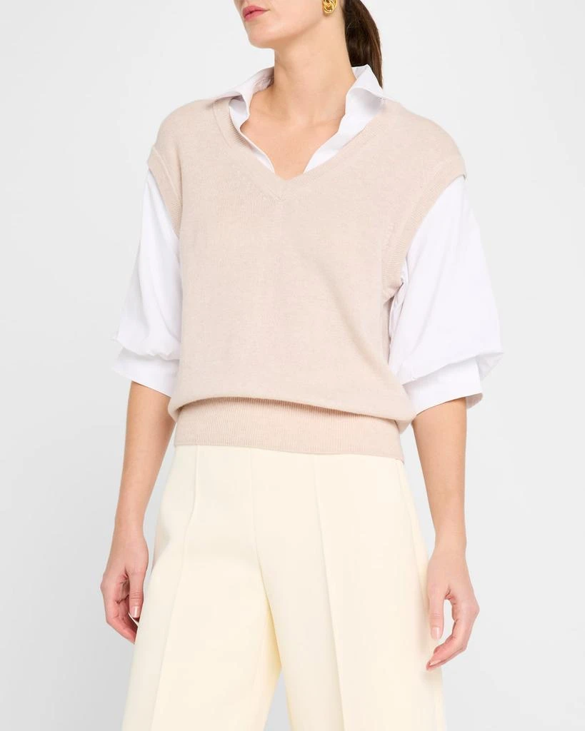 Brochu Walker Kate Layered Wool-Cashmere Shirt 4