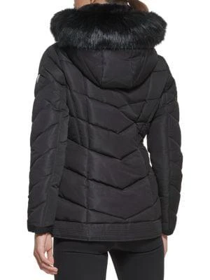 Guess Faux Fur Lined Hooded Puffer Jacket 2