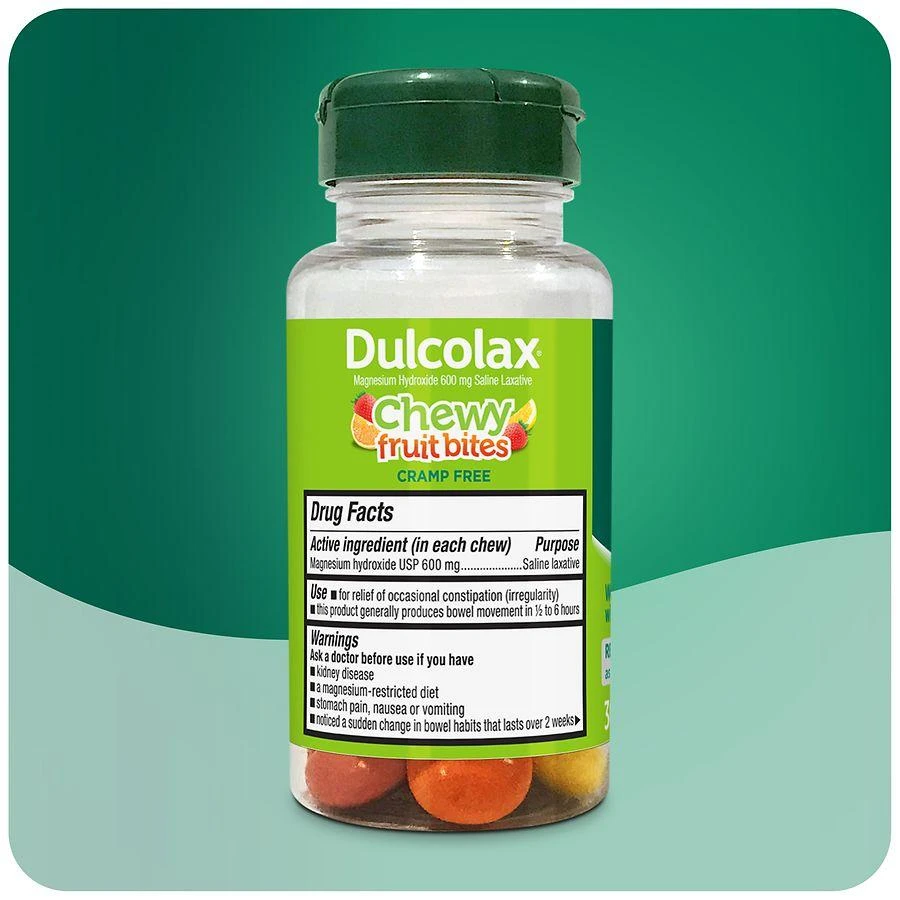 Dulcolax Saline Laxative Chewy Fruit Bites Assorted Fruit 3