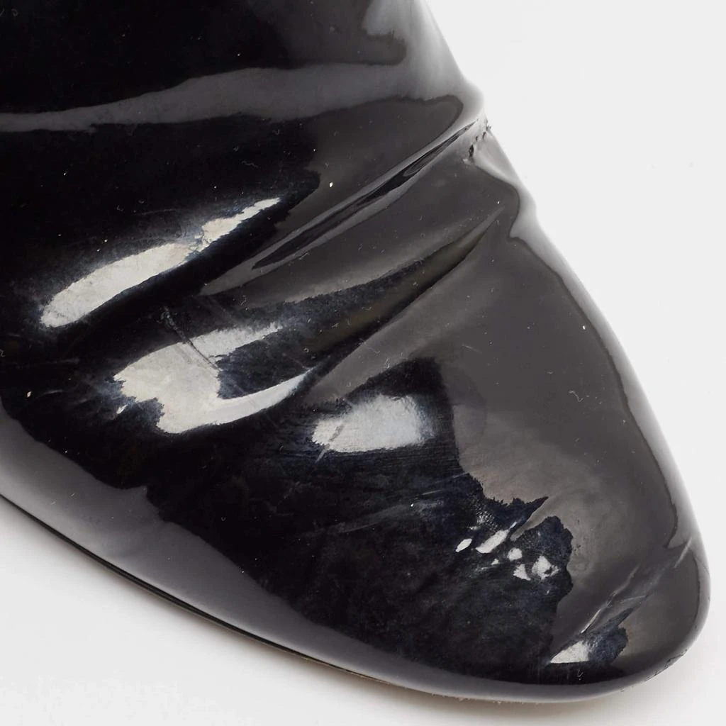 Louis Vuitton Louis Vuitton Black Leather and Patent Leather Silhouette Ankle Length Boots Size 41 8