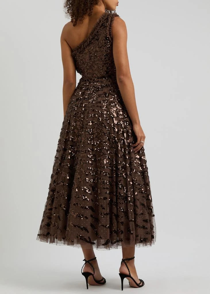 Ripple sequin-embellished one-shoulder tulle gown  On Sale Now with Up to  70% Off | Discover Exclusive Deals & Savings at BeyondStyle  Authentic  Needle & Thread ss25|seasonal reductions|designer bridge|womens/clothing/ dresses/evening dresses|womens ...