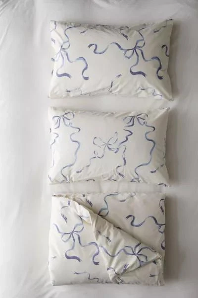 Urban Outfitters Painted Bows Duvet Set 6