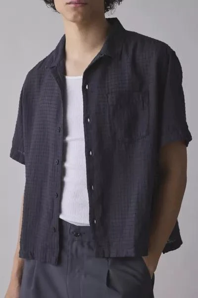Urban Outfitters Standard Cloth Liam Textured Grid Shirt 4