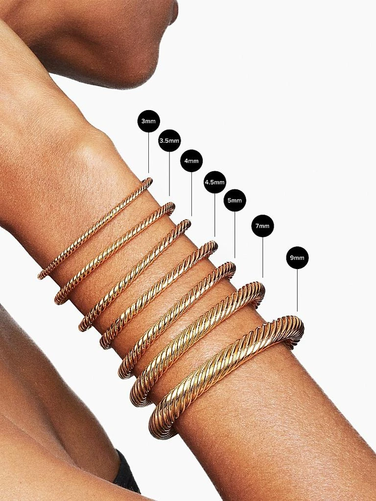 David Yurman Modern Cablespira Bracelet in 18K Rose Gold, 4MM 6