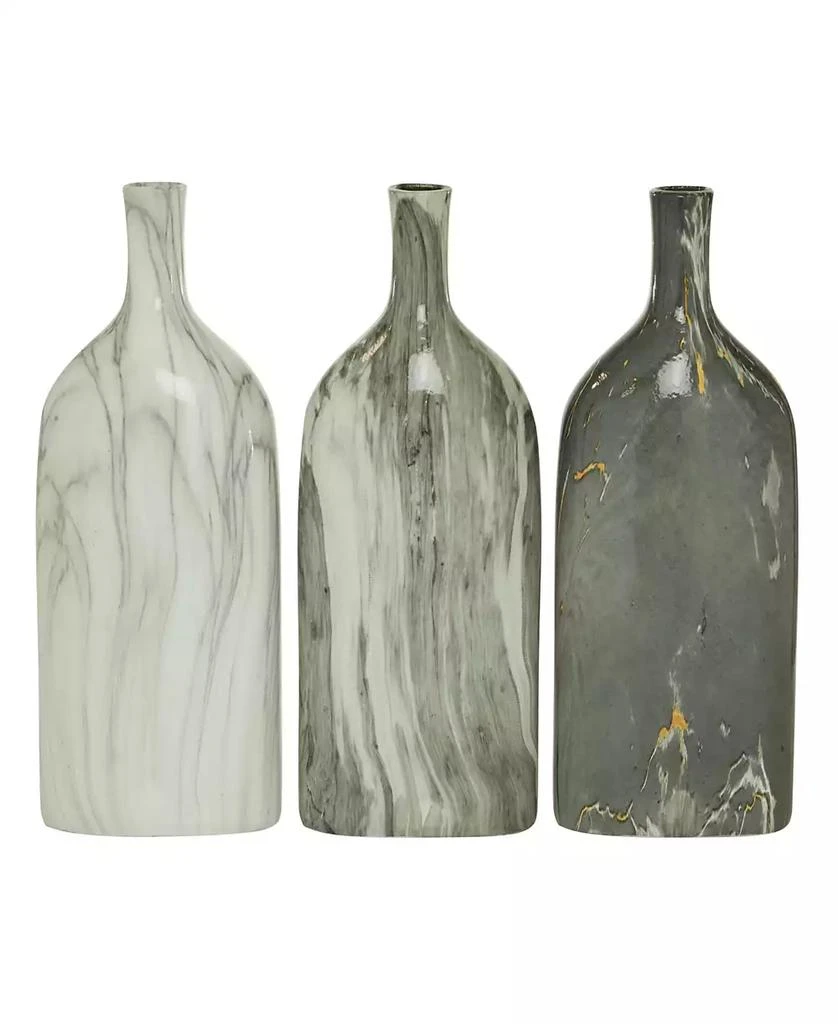 Rosemary Lane Ceramic Contemporary Vase, Set of 3