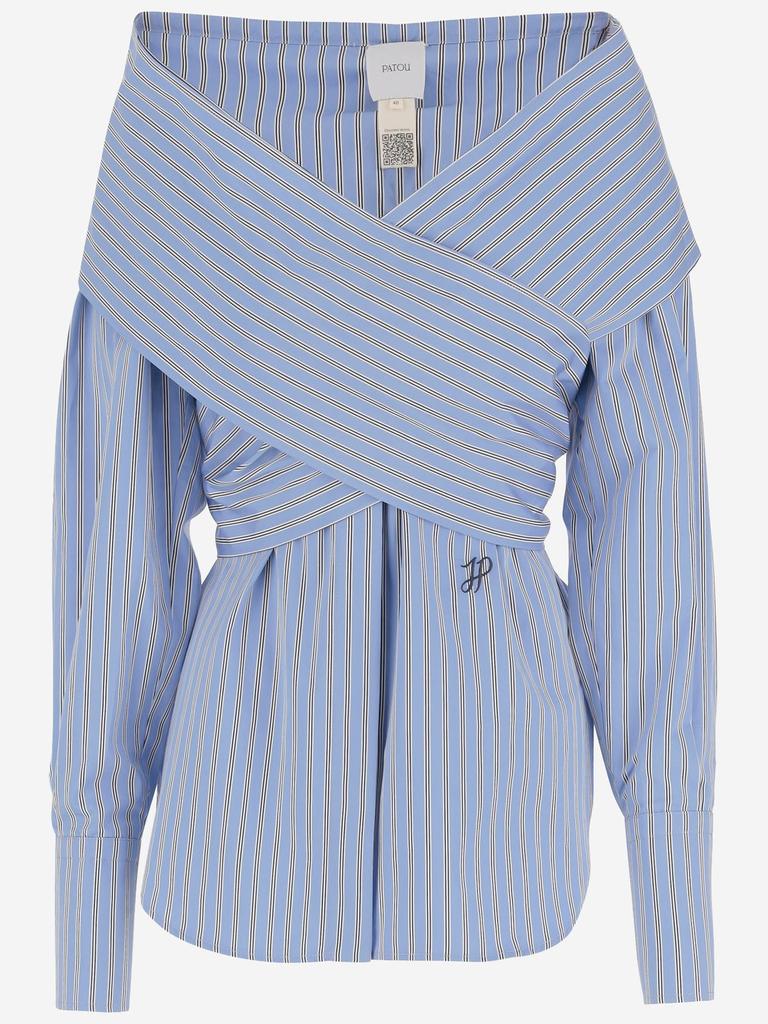PATOU Patou Off-Shoulder Wrap Top