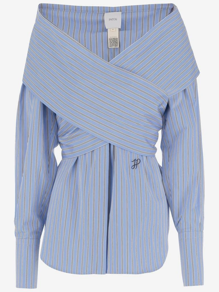 PATOU Patou Off-Shoulder Wrap Top 1