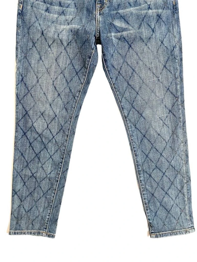 Current Elliott Women's The Fling Quilted Ankle Relaxed Skinny Jean In Blue 5