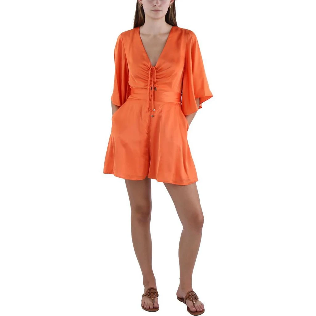 GUESS Womens Ruched Keyhole Romper 3