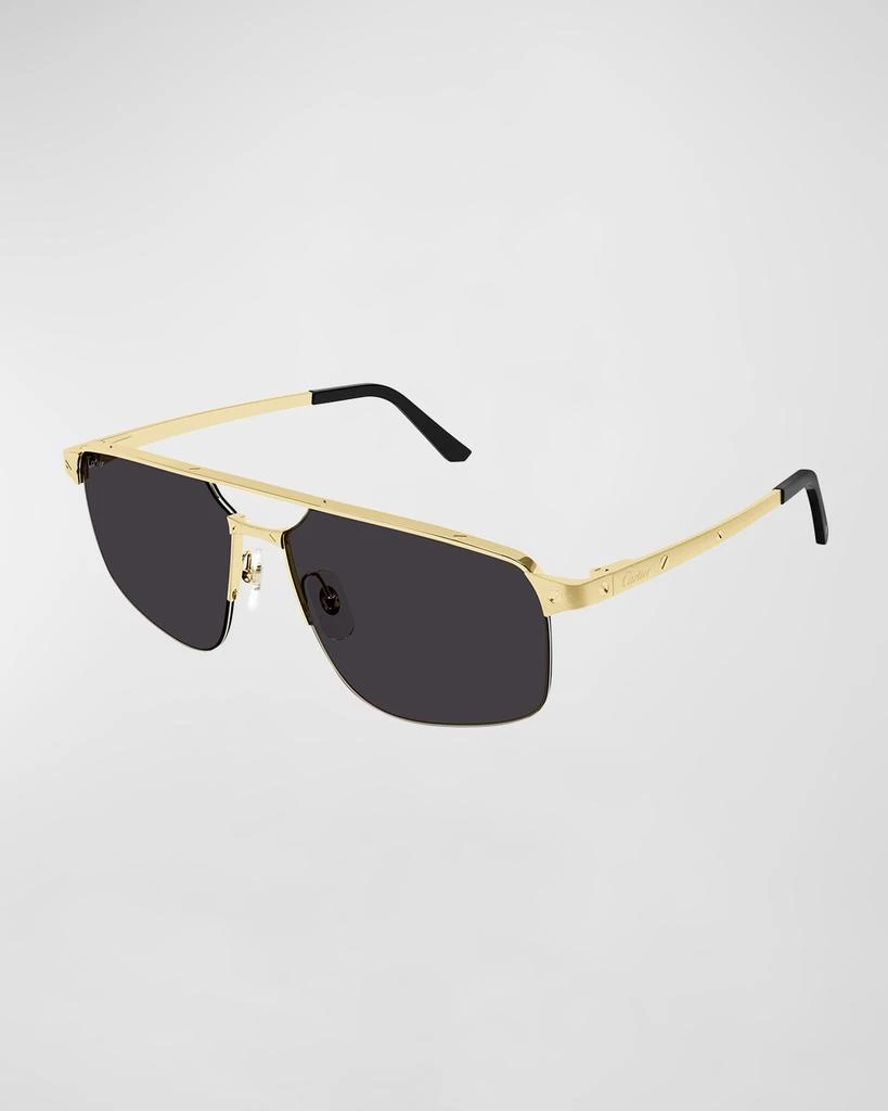 Cartier Men's Square Rimless Metal Sunglasses 1