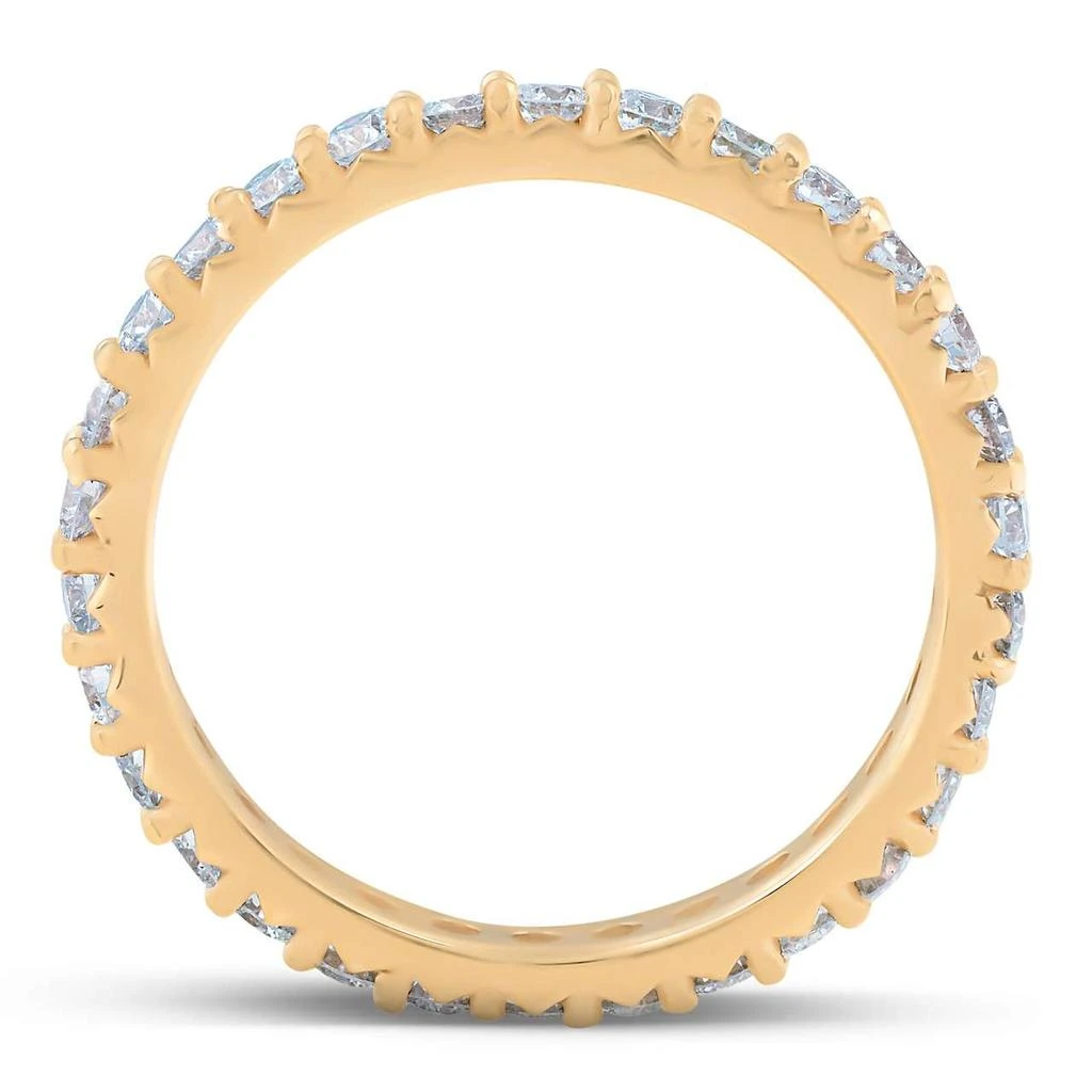 Pompeii3 1 Ct Diamond Wedding Eternity Ring Lab Grown 14k Yellow Gold 3