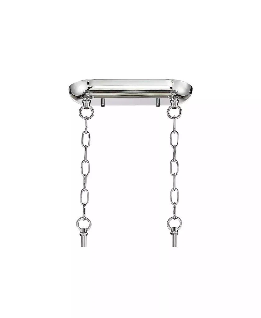 Possini Euro Design Mirabell Chrome Linear Island Pendant Chandelier 34" Wide Modern LED Clear Glass Crystal 6-Light Fixture for Dining Room Kitchen 7