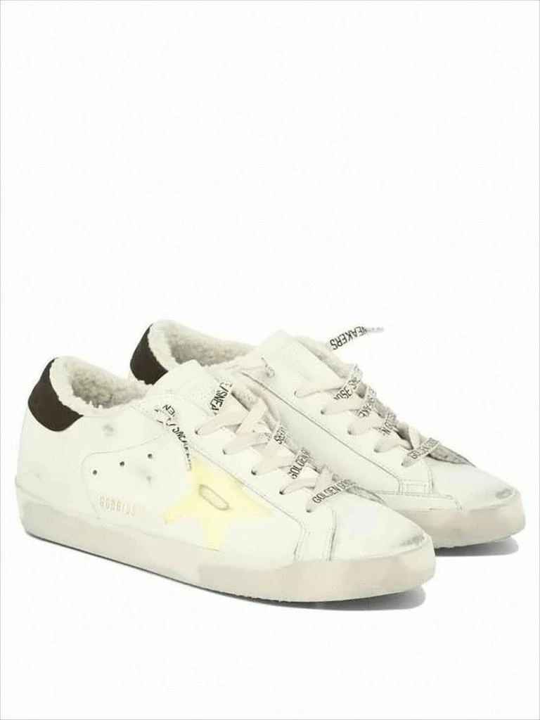 Golden Goose Distressed Leather Low-Top Sneakers with Iconic Star Emblem 2