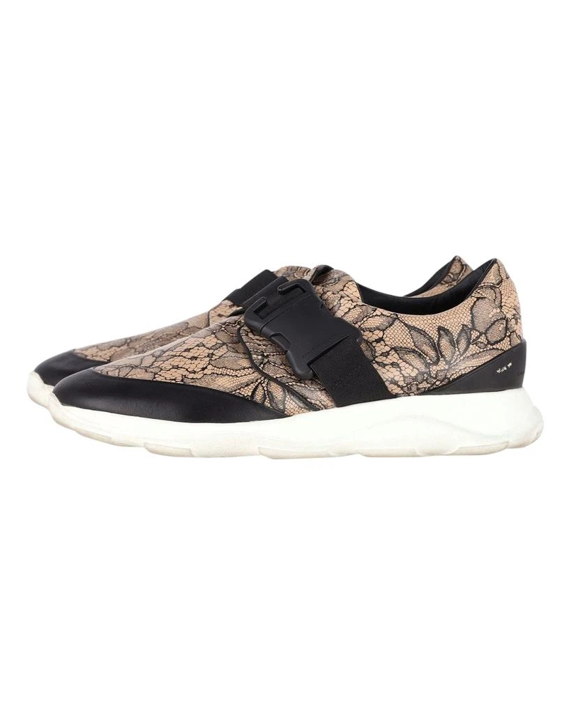 christopher kane Christopher Kane Lace Pattern Sneakers in Beige Leather 4