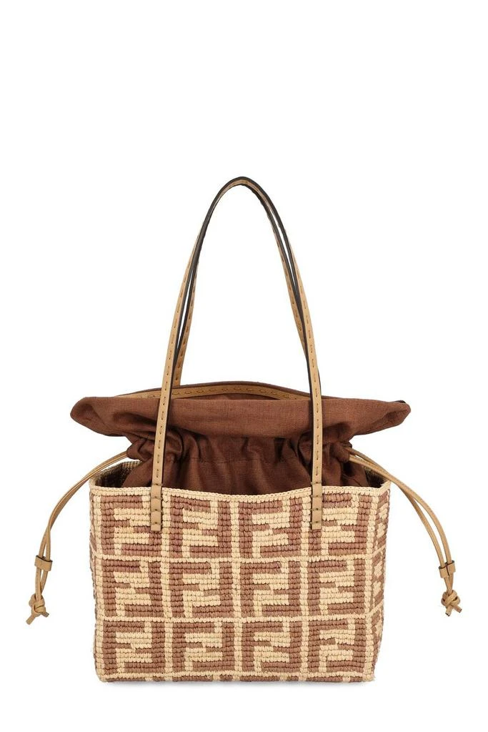 Fendi Fendi Small Roll FF Crochet Drawstring Bucket Bag 2