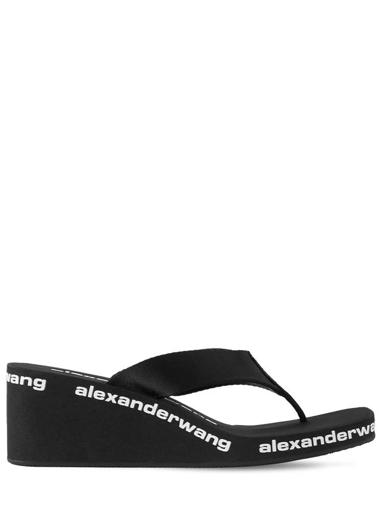 ALEXANDER WANG 70mm Aw Nylon Thong Wedges 1