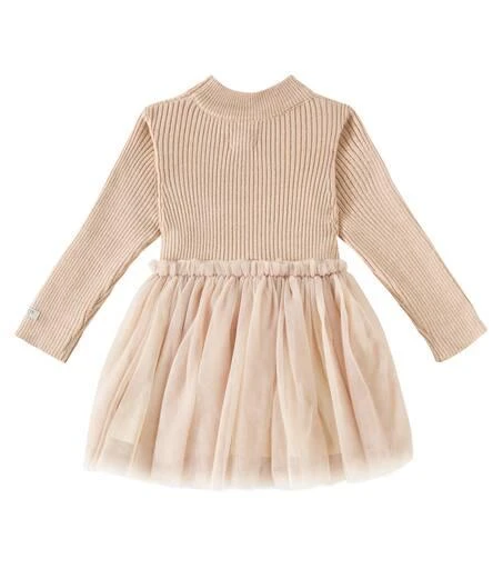 Donsje Baby Lotus wool-blend and tulle dress 2