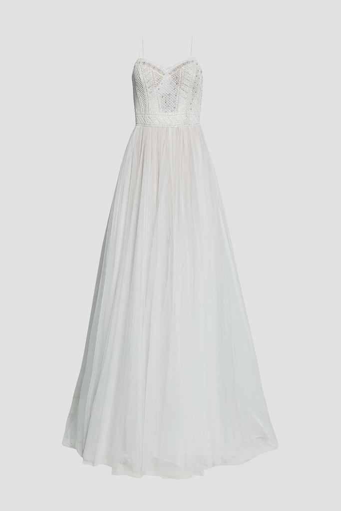 Theia Embellished tulle bridal gown