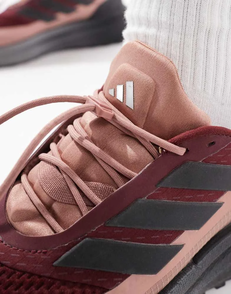 Adidas adidas Running Ultraboost 5 Climawarm trail trainers in burgundy and black 4