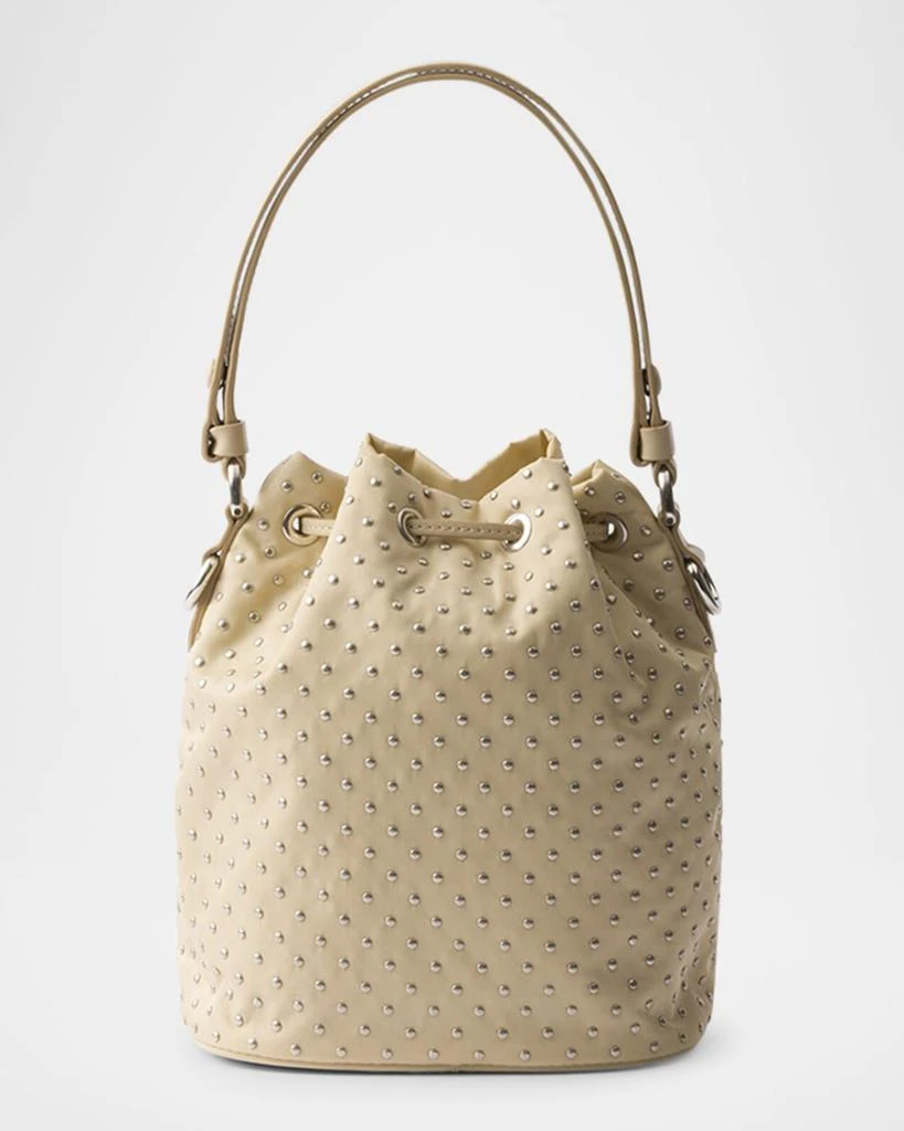 Prada Re-Nylon Studded Mini Bucket Bag 3