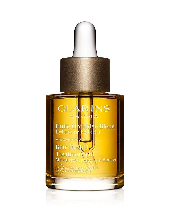 Clarins Blue Orchid Radiance & Hydrating Face Treatment Oil 1 oz. 1