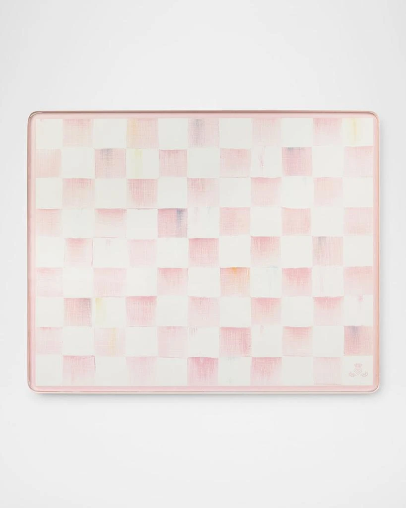 MacKenzie-Childs Rosy Check Glass Cutting Boards, Set of 2 3