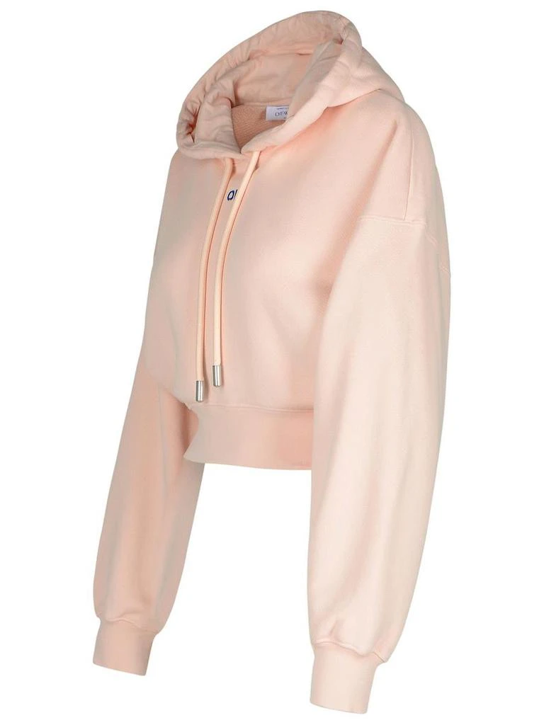 Off-White Off-White Pink Cotton Cropped Sweatshirt 2
