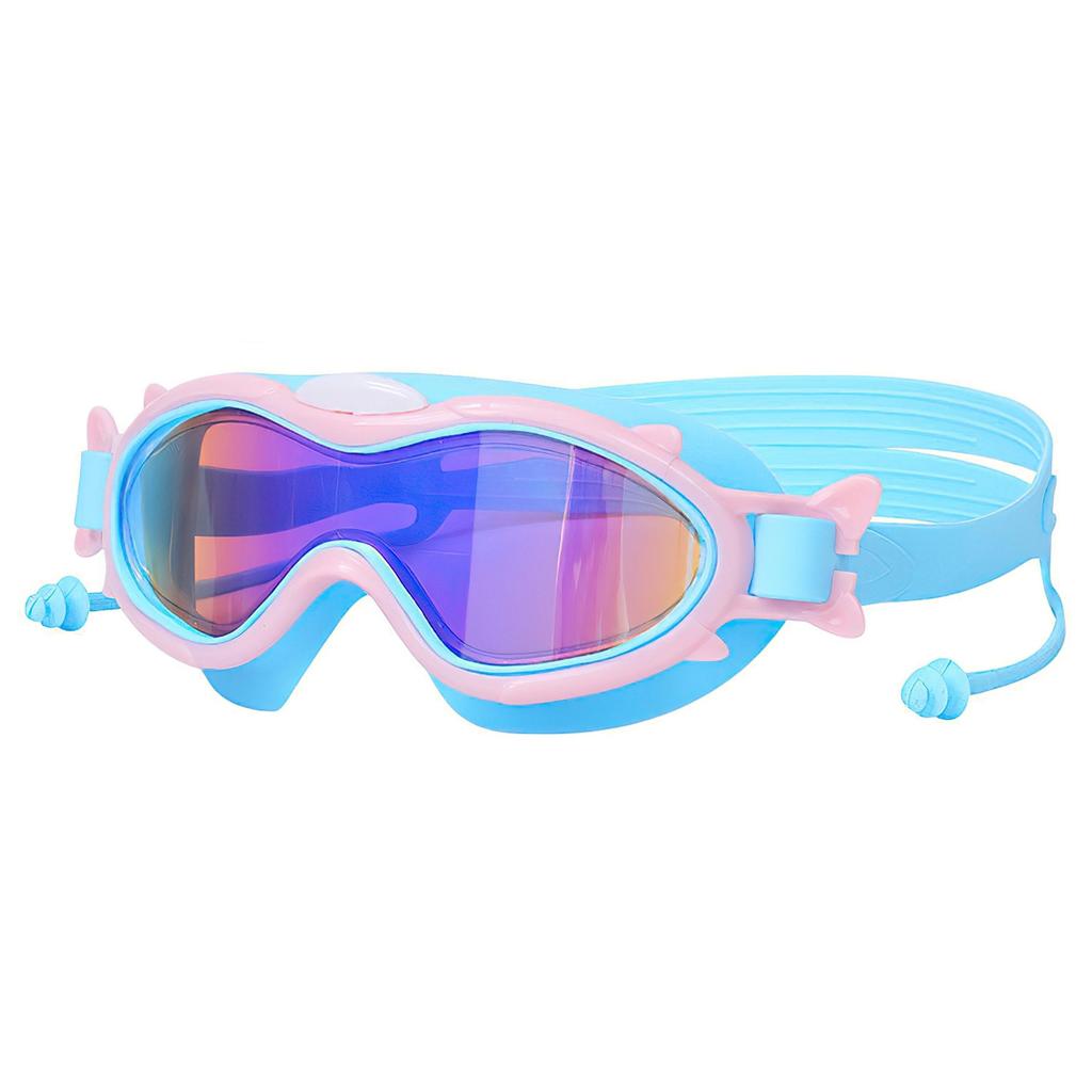 Global Bazaar Kids Swim Goggles with Ear Plugs & UV Protection