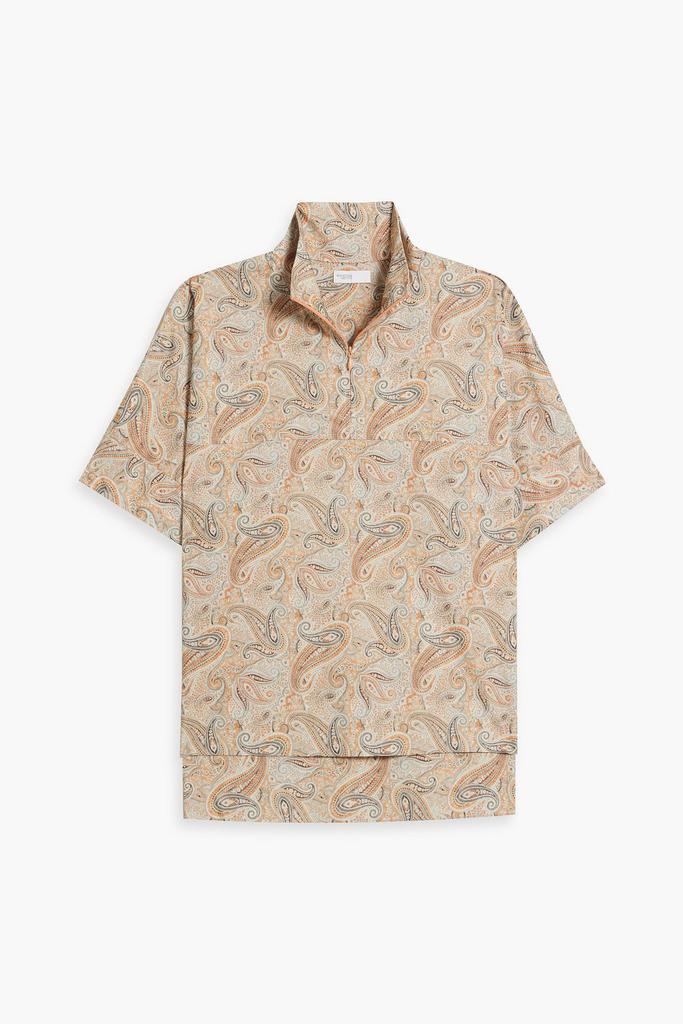 ROSETTA GETTY Printed cotton-blend poplin top
