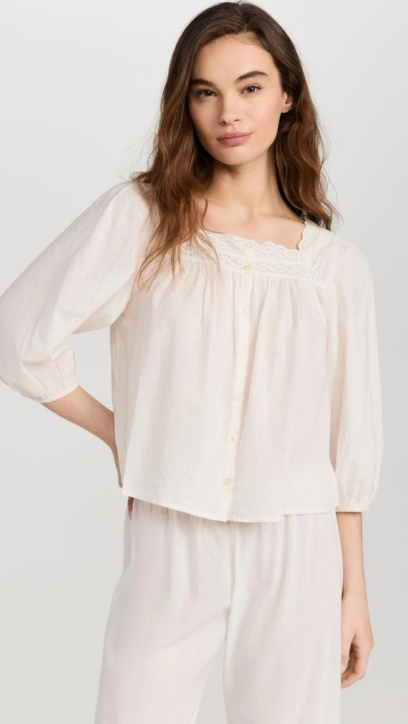 The Great The Eyelet Button Sleep Top 6