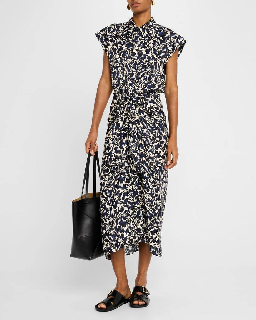 A.L.C. Emilia Draped Satin Shirtdress 3