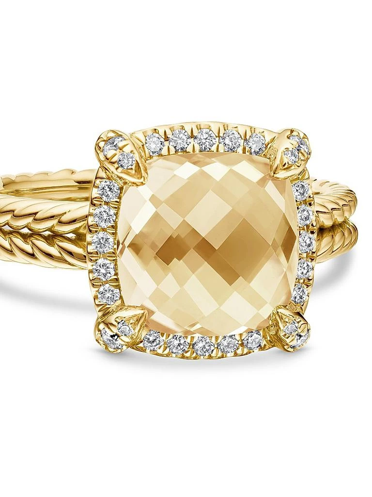 David Yurman Chatelaine Pavé Bezel Ring in 18K Yellow Gold 5