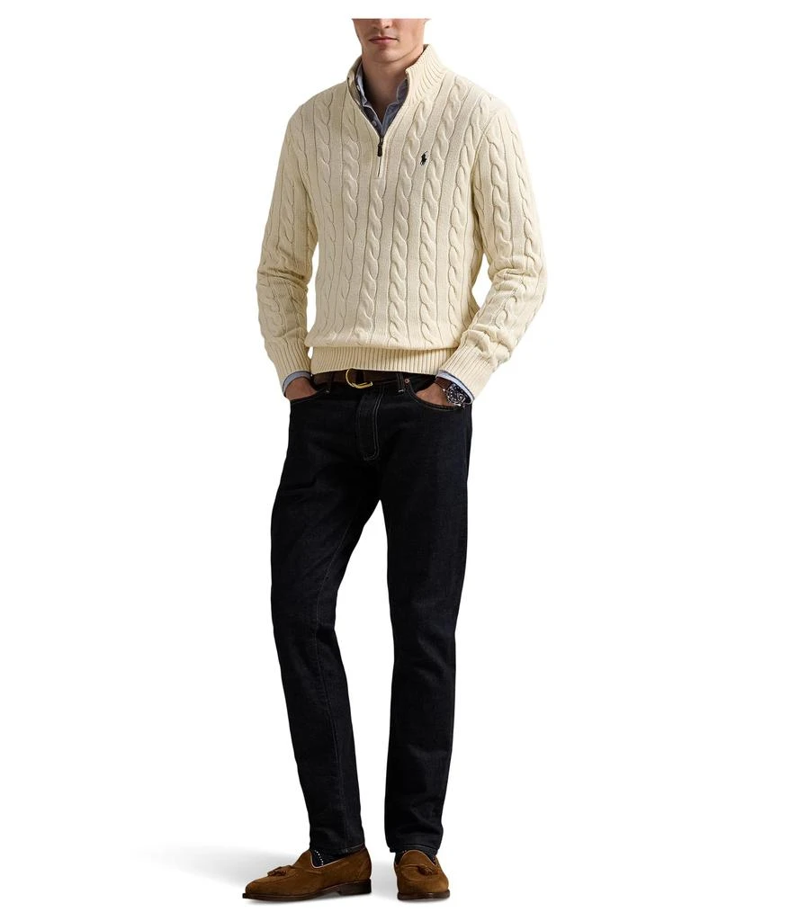 Ralph Lauren Cable-Knit Cotton Quarter-Zip Sweater 3