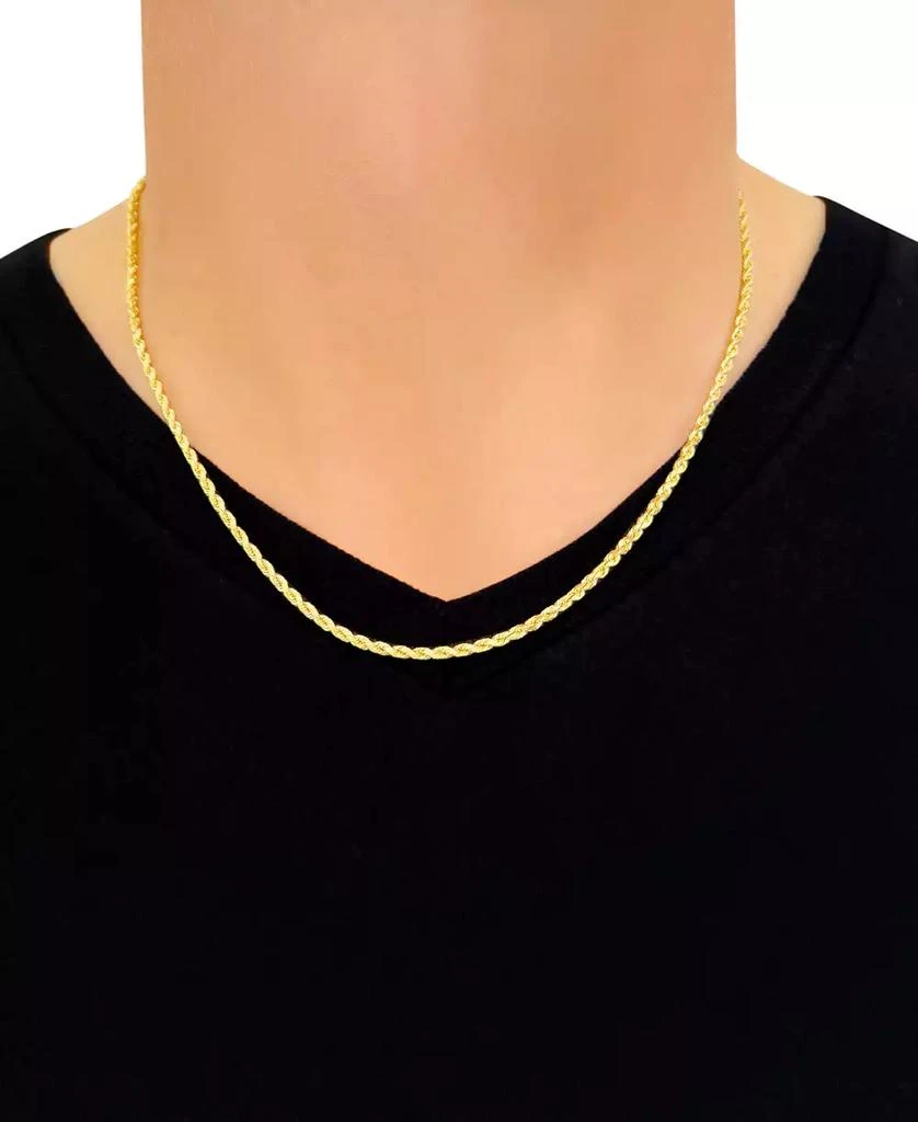 Italian Gold Forza Rope Chain 18" Necklace (2-1/2mm) in 14k Gold 3