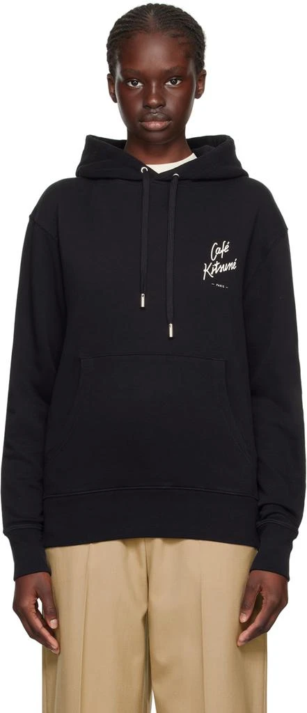 Maison Kitsune Black 'Café Kitsuné' Hoodie 1