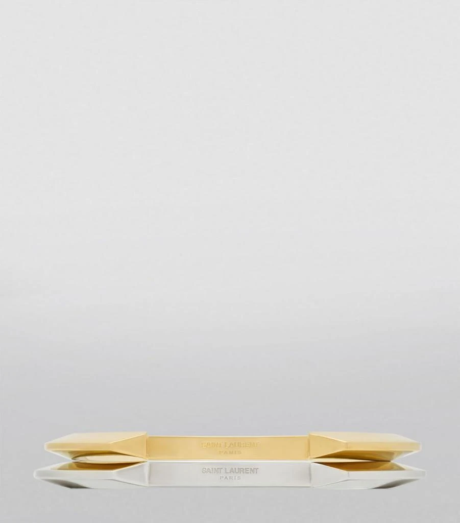 Yves Saint Laurent Set of 2 Peaked Cuff Bracelets 4