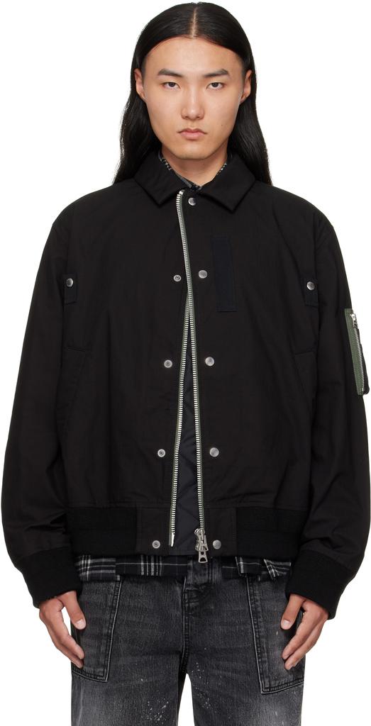 Shop Black WTAPS Edition Cotton Back Satin Jacket on Sale at