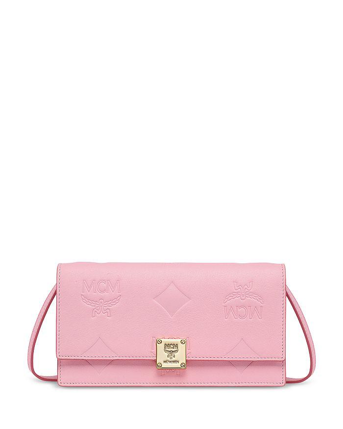 MCM Aren Embossed Monogram Chain Wallet