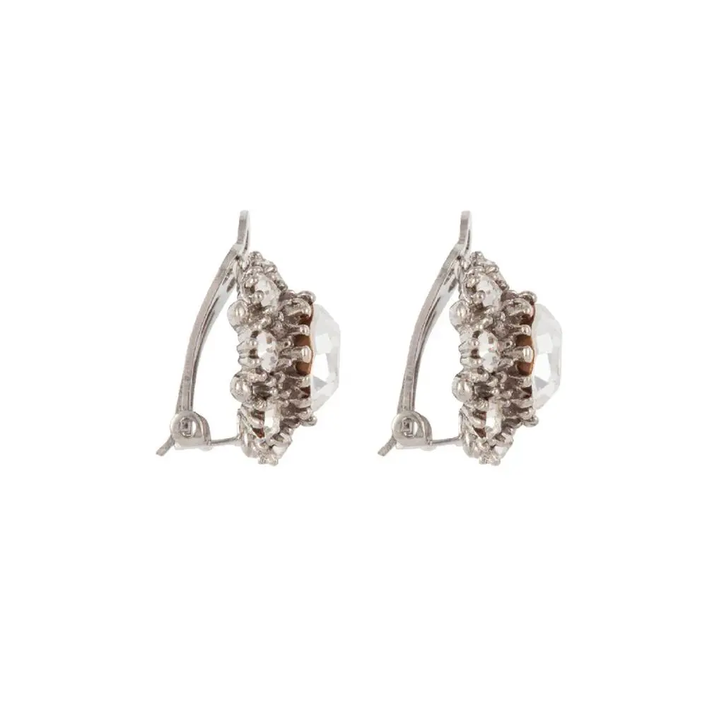 Susan Caplan Vintage 1980s vintage rhodium crystal clip-on earrings 2