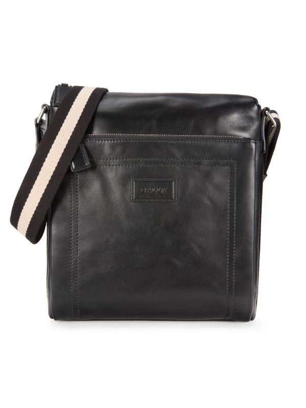 稀少 BALLY(バリー) Casbah Stripe-Strap Leather Crossbody Bag Bally Casbah Stripe-Strap Leather Crossbody Bag - Shoulder
