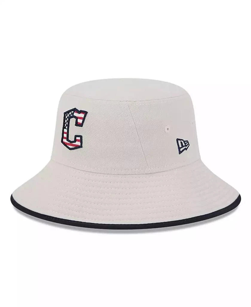 New Era Men's Khaki Cleveland Guardians 2024 Fourth of July Bucket Hat 1