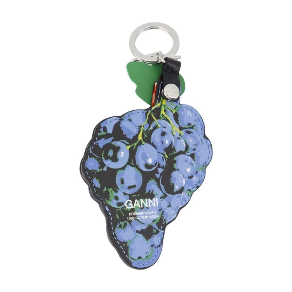 Ganni Grape Wallet - Leather - Blue 2