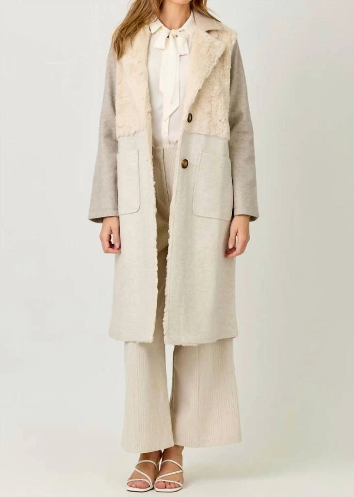 mystree Mystree - Color Block Long Coat