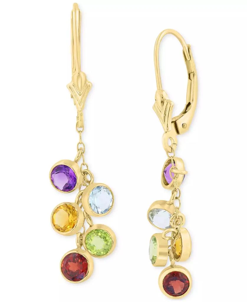 Effy EFFY® Multi-Gemstone Dangle Drop Earrings (2-5/8 ct. t.w.) in 14k Gold 1